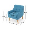 NicBex Accent Chair Modern Upholstered Button Tufted Sofa Chair Comfy Lazy Armchair with Wood Legs for Bedroom,Living Room - 3 of 4