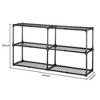 Fontoi Baker's Racks, 3 Tier Wire Shelf with Cover(2 Pack), FreeStanding Metal Storage Rack for Entrance Garage Kitchen Office, Black, 57"*14"*31" - 2 of 4