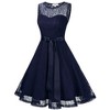 Cocktail Dresses Homecoming Dress for Teens Wedding Guest Sleeveless Lace Formal Dresses - 2 of 4