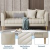 Faux Leather Sofa Couch - Modern 78" W Sofa with Deep Seats, 3 Seater Couch with 2 Throw Pillows, Wood Legs, Easy Assembly, for Living Room & Bedroom - 4 of 4