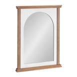 22" x 28" Brenna Wood Framed Arch Decorative Wall Mirror Brown/White - Kate & Laurel All Things Decor