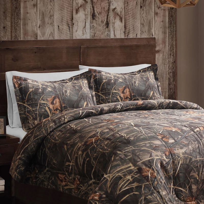 Realtree Max 4 Camo Queen Comforter Set Polycotton Rustic Farmhouse Bedding – Hunting Cabin Lodge Bed Set Prefect for Camouflage Bedroom, 2 of 8