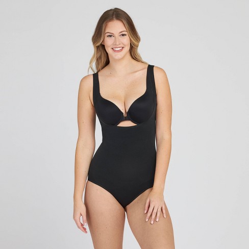 ASSETS by SPANX Women's Remarkable Results Open-Bust Brief Bodysuit - Black  XL