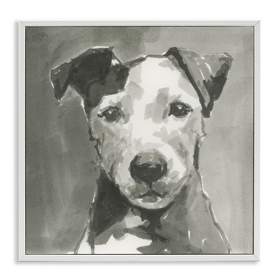 Stupell Industries Muted Dog with Quiet Expression, 24" x 24"