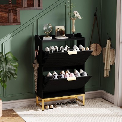 Modern Slim Entryway Shoe Storage Organizer