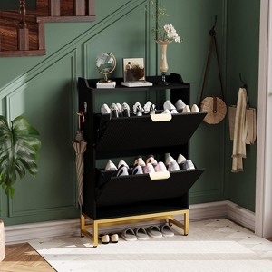 Modern Slim Entryway Shoe Storage Organizer - 1 of 4