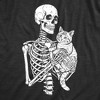 Womens Funny T Shirts Skeleton And Cat Sarcastic Halloween Graphic Novelty Tee For Ladies - Crazy Dog Women's T Shirt For Halloween Season - 2 of 4