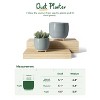 2-Pack Ceramic Plant Pots 5.1" & 6.4" - Succulent Plant Pots with Drainage Holes, Strainer, and Silicone Stopper - Indoor Planters - 2 of 4