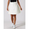 INSPIRE CHIC Women's High Waist A-Line Flared Pleated Above Knee Denim Skirt - 3 of 4