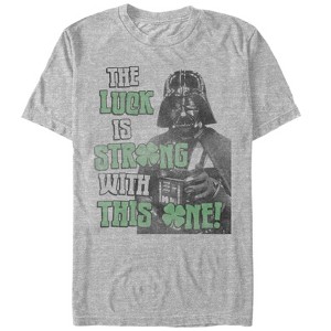Men's Star Wars St. Patrick's Day Darth Vader Luck Strong T-Shirt - 1 of 4