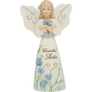 Pavilion Gift Company - Sister - 5" Angel Holding Roses - Decorative Objects - 1 of 4