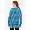 Woman Within Perfect Printed Long-Sleeve Crewneck Tunic - 3 of 4