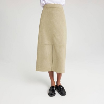 Women's Faux Suede Midi Skirt - A New Day™