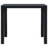 vidaXL Square Coffee Table with High-Density Polyethylene and Steel - Outdoor Patio Furniture - Modern Design and Lightweight - Black - 3 of 4