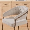 Linon Set of 2 Pernell Counter Height Barstools Beige - 4 of 4