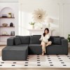 Mjkone 106'' Modern 2-Piece Corduroy Free Combination L-Shaped Sofa Deep Seat,Upholstered Chaise Sectional Sofas With Left Chaise - 4 of 4