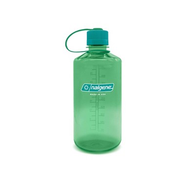 Nalgene Wide Mouth Water Bottle, 32 oz Green w/ White Cap