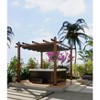 10x10 Ft Outdoor Pergola with Retractable Canopy - Upgraded Aluminum Wood Grain Metal, Modern Backyard Deck, Porch, Durable & Stylish Grape Trellis - 2 of 4