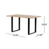 Mcville Modern Industrial Acacia Wood Dining Table Natural/Black - Christopher Knight Home: Sleek Sled Legs, Seats 4 - 3 of 4