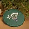 University of La Verne Primary Logo Porcelain Scalloped Holiday Christmas Tree Ornament - 4 of 4