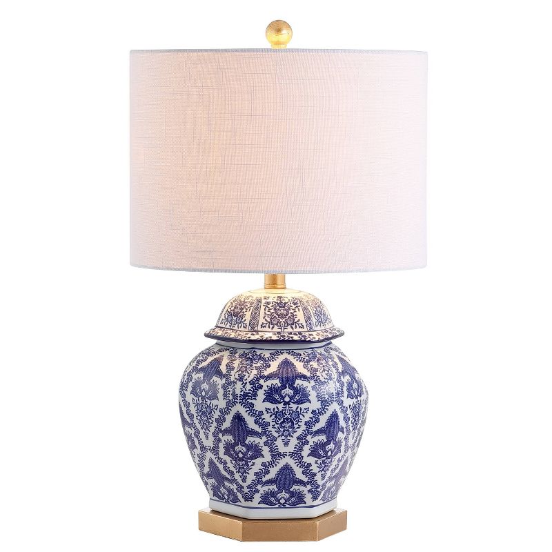 25&#34; Ceramic/Metal Gretchen Ginger Jar Table Lamp (Includes LED Light Bulb) Blue - JONATHAN Y, 1 of 6