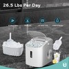 EUHOMY Countertop Ice Maker Machine with Handle, 26.5lbs Per Day, 9 Cubes in 6 Mins, Auto-Cleaning Portable Ice Maker with Basket and Scoop,White - 4 of 4