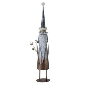 Transpac Metal 32.25 in. Holiday Santa with Stars - 1 of 2