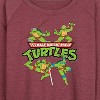 Women's - Teenage Mutant Ninja Turtles - Donnie, Mikey, Raph, and Leo Logo Lightweight French Terry Wide Neck Long Sleeve Shirt - 2 of 4