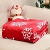 Lomsoe Christmas Flannel Throw Blanket for Couch, Soft Fuzzy Cozy Blankets for Winter, Green Reindeer Patternt Decoration Blanket. - 3 of 4