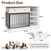 Whizmax 47" Dog Crate Furniture - Wooden TV Stand Kennel with 2 Drawers & 4 Shelves, Decorative Storage Cabinet for Large Dogs, Indoor Pet Cage - 2 of 4