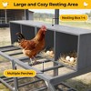 Sandinrayli Extra Large Chicken Coop Run, Outdoor Hen House with Removable Waterproof Full Cover - 4 of 4