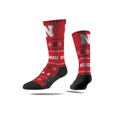 NCAA Nebraska Cornhuskers Holiday Sweater Crew Socks