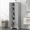 MAYEERTY White Storage Cabinet 2 Doors Adjustable Shelf MDF - 2 of 4
