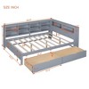 NicBex Twin/Full Size Daybed with 2 Drawers,Wood Day Bed Frame with Storage Shelves and USB Charging Ports - 3 of 4