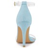 Allegra K Women's Clear Ankle Strap Stiletto Heel Open Toe Sandals - 4 of 4