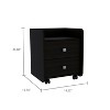 Depot E-Shop Nightstand 22"H, Two Drawers, Superior Top, Metal Handle - 4 of 4