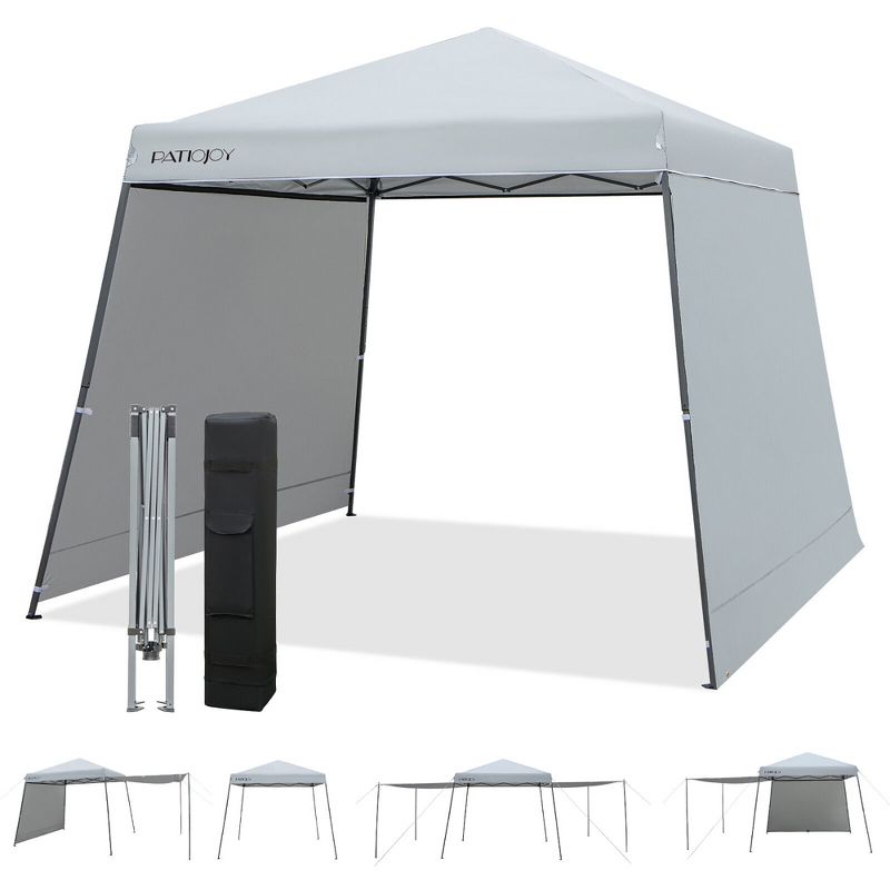 Tangkula Patio 10 x 10FT Instant Pop-up Canopy Folding Tent w/ Sidewalls & Awnings Outdoor, 1 of 11
