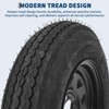2-Pack Trailer Tire On Rim 5.30-12 530-12 5.30x12 5 Lug Trailer Tires and 12In Wheels Load Range C 6PR Black - 4 of 4