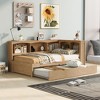 Whisen Morden Design Twin Size Daybed with Trundle, Storage Cabinets and USB Ports - 2 of 4