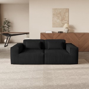 WJShome Modular Sectional Sofa Couch,82.62" Cloud Sofa,Minimalist LoveSofa Wide Deep Seat Convertible Couches for Living Room, Office - 1 of 4