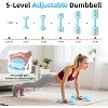 2-in-1 Adjustable Dumbbell Set, Converts to Kettlebell, 5-Level Weights for Home Gym Exercise - 3 of 4