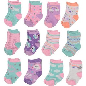 Unicorns & Rainbows Infant Socks for Baby Girls, 0-24 Months - 1 of 4