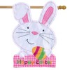 Briarwood Lane Burlap House Flag 40x28 For Outdoor Easter Bunny Applique For Easter House Flag - 2 of 4