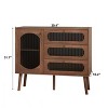 Gulches Natural Accent Cabinet - 3 Drawers & 1 Door with Shelves, Premium Particle Board, Anti-Toppling, Sideboard for Living Room/Entryway - 2 of 4