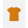 Deux par Deux Boy Organic Cotton Tee Vibrant Orange and Blue Vespa - 4 of 4