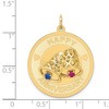 Black Bow Jewelry 14k Yellow Gold Happy Anniversary Bells and CZ Pendant, 25mm - 4 of 4