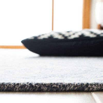 Hand-Tufted Elegance Gray Wool Rectangular Rug 4' x 6'