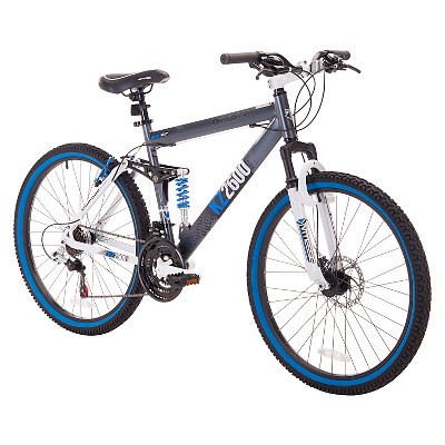 blue and black mountain bike
