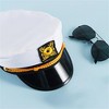 Joyfy Halloween Party Favors Captain Cap Sunglasses Navy Costume Set Halloween Cosplay Accessory Yacht Sailor Ship Hat for Men Women Dressing up Party - 4 of 4