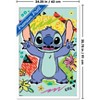 Trends International Disney Lilo and Stitch: Pattern Clash - Stitch Framed Wall Poster Prints - 3 of 4